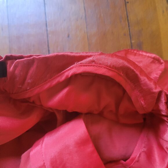 Red Satin J. Crew Pants, sz 4 - Picture 6 of 12